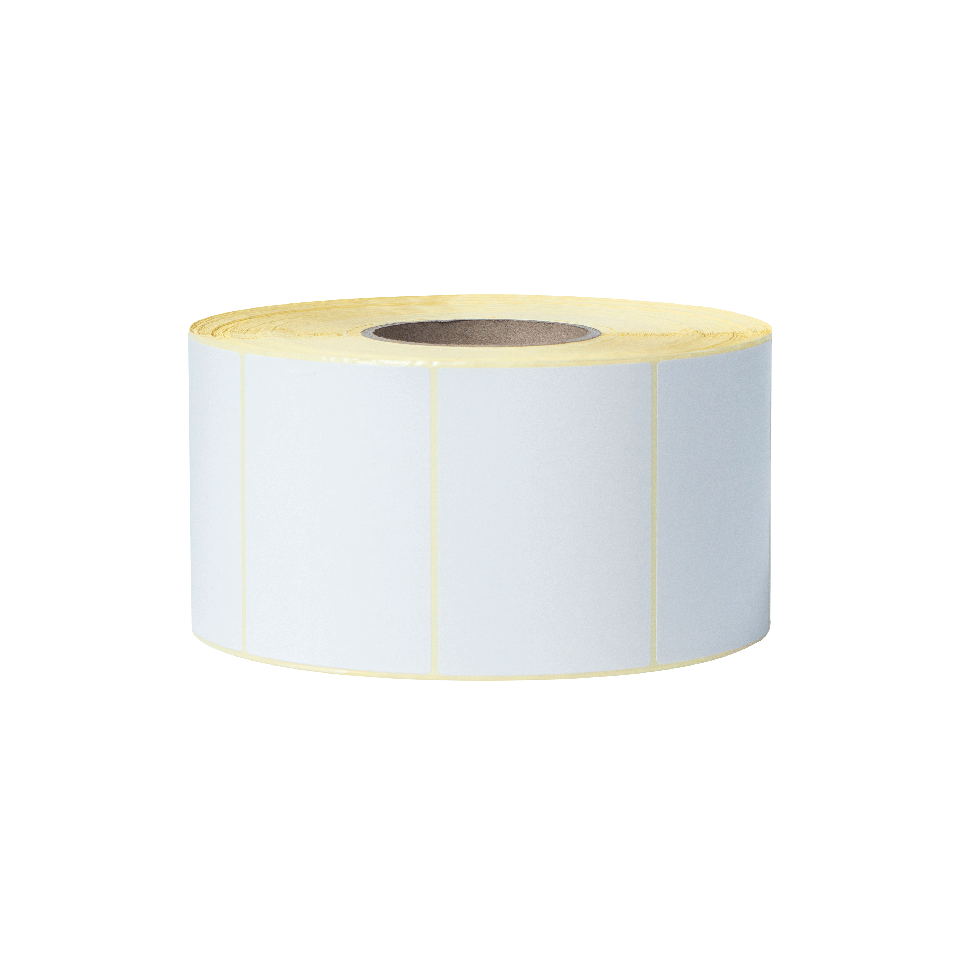 BUS-1J074102-203 Voorgestanste, thermo-transfer labelrol – ongecoat wit 